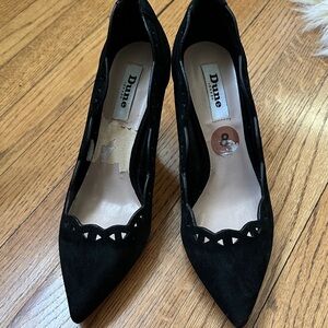 Dune London Black Suede Heels